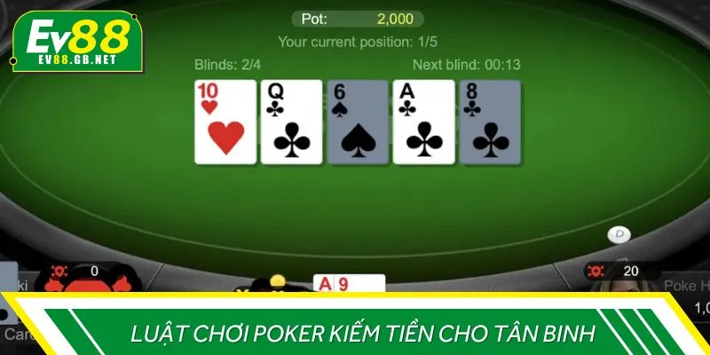 Luật chơi Poker kiếm tiền cho tân binh