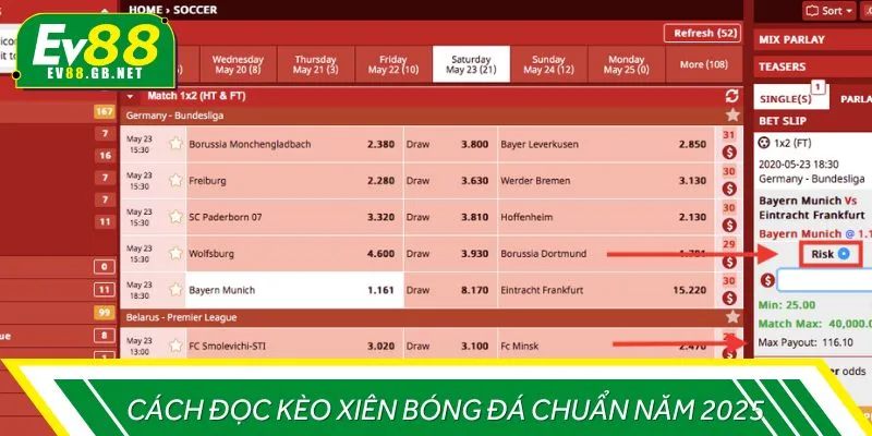 Cách đọc kèo xiên bóng đá chuẩn năm 2025